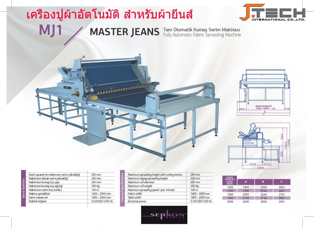 เครื่องตัดผ้าอัตโนมัติ SERKON MJ1